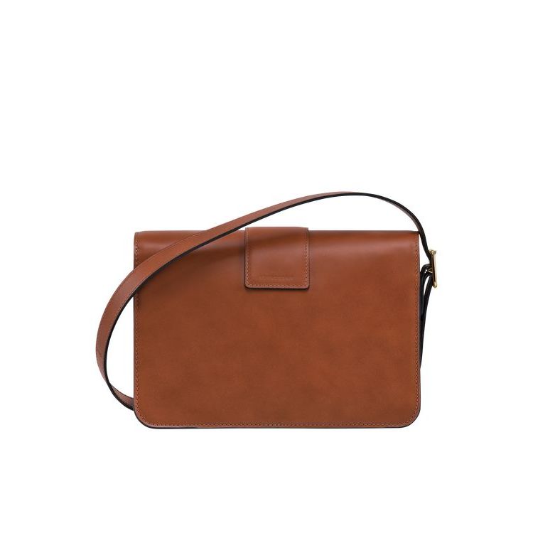 Longchamp M Bőr Crossbody Táska Barna | 548120HVZ