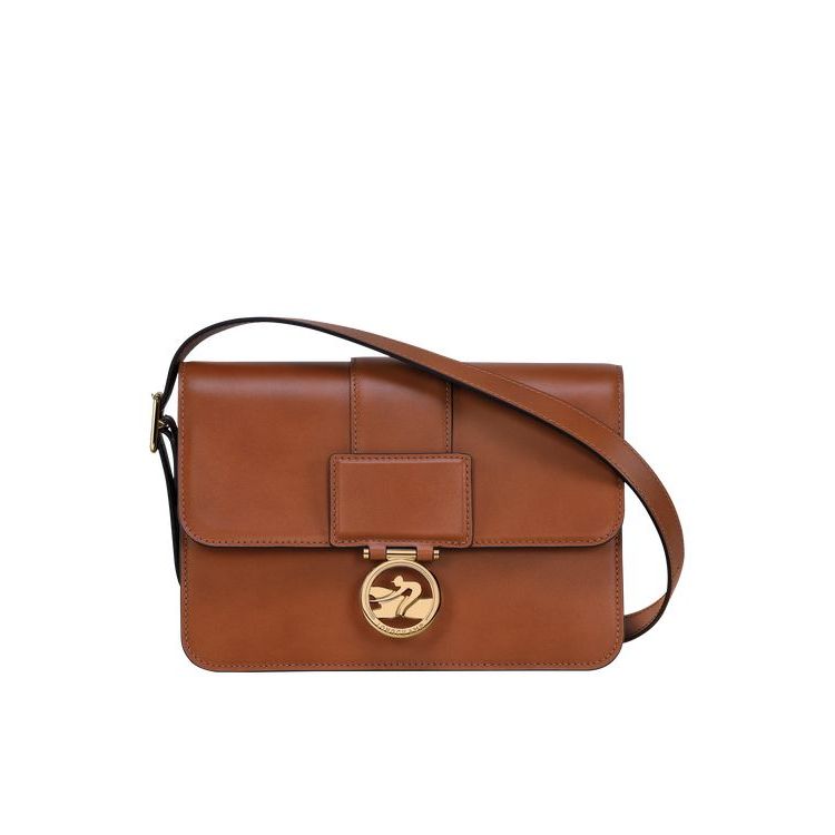 Longchamp M Bőr Crossbody Táska Barna | 548120HVZ