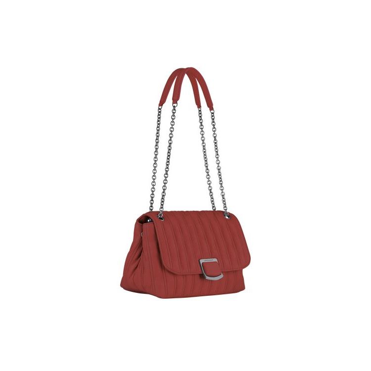 Longchamp M Bőr Crossbody Táska Piros | 259160OSG