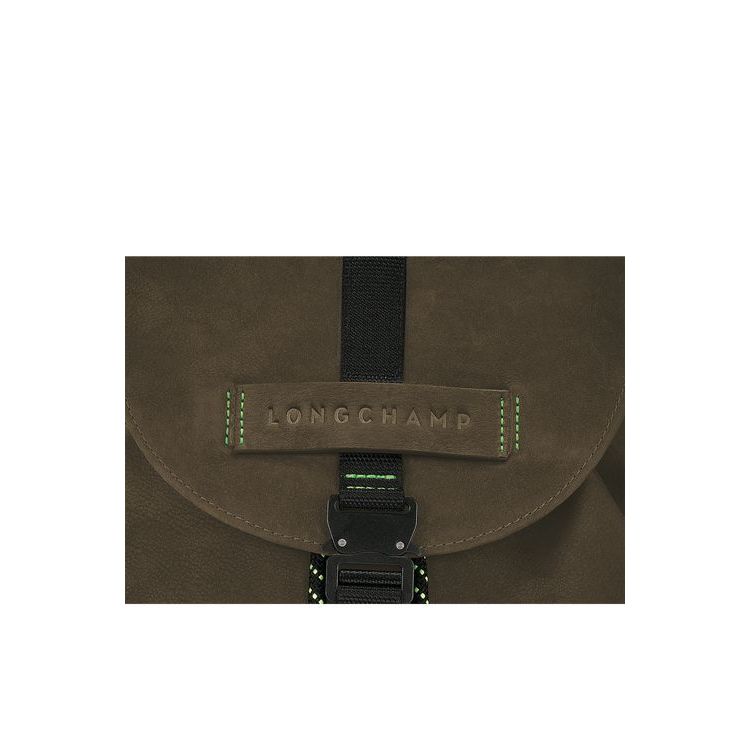 Longchamp M Bőr Hátizsák Khaki | 671530RLK