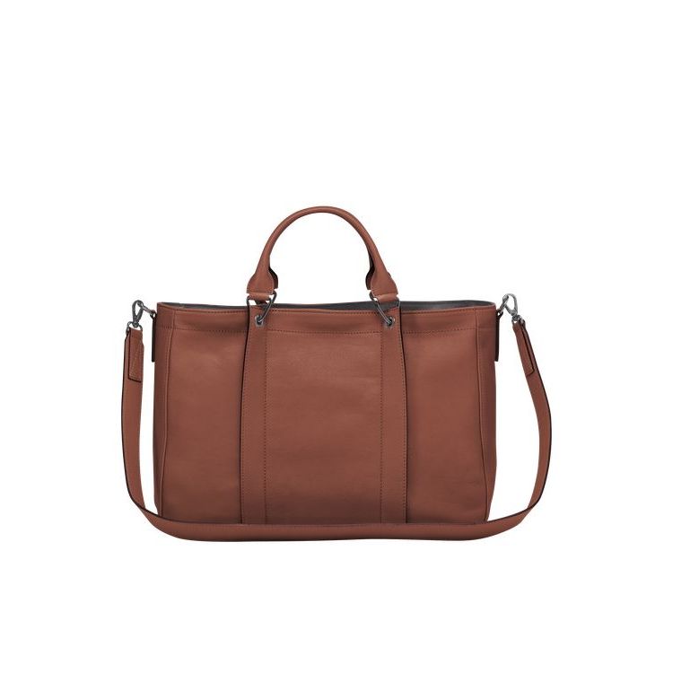 Longchamp M Bőr Kézitáska Barna | 651807UKV