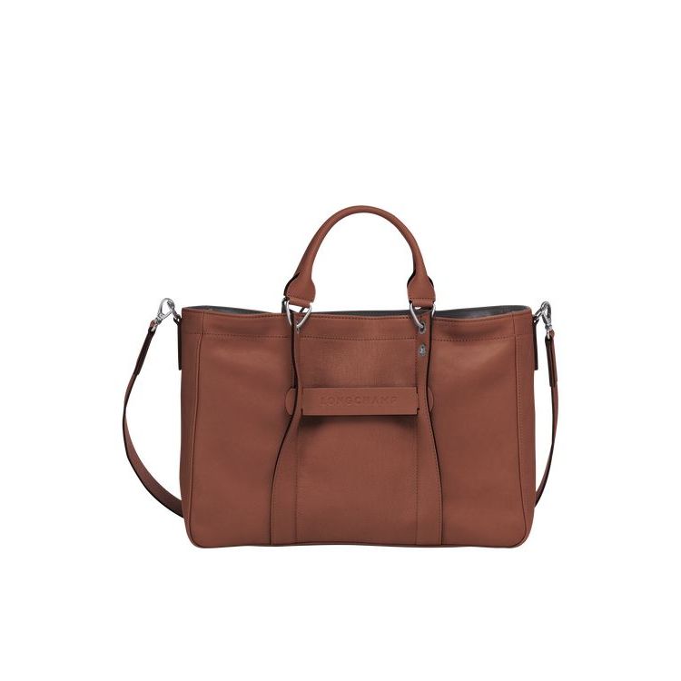 Longchamp M Bőr Kézitáska Barna | 651807UKV