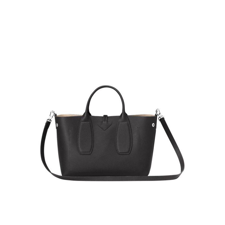 Longchamp M Bőr Kézitáska Fekete | 365279ZAH