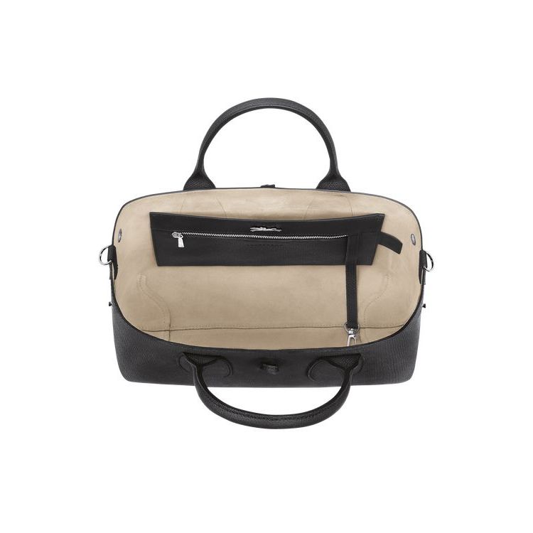 Longchamp M Bőr Kézitáska Fekete | 365279ZAH