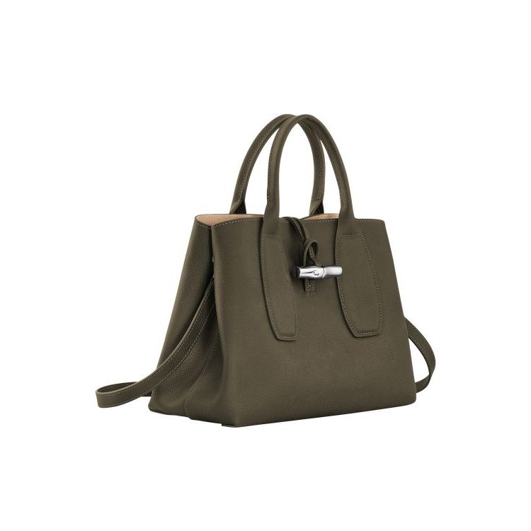 Longchamp M Bőr Kézitáska Khaki | 537086WSM