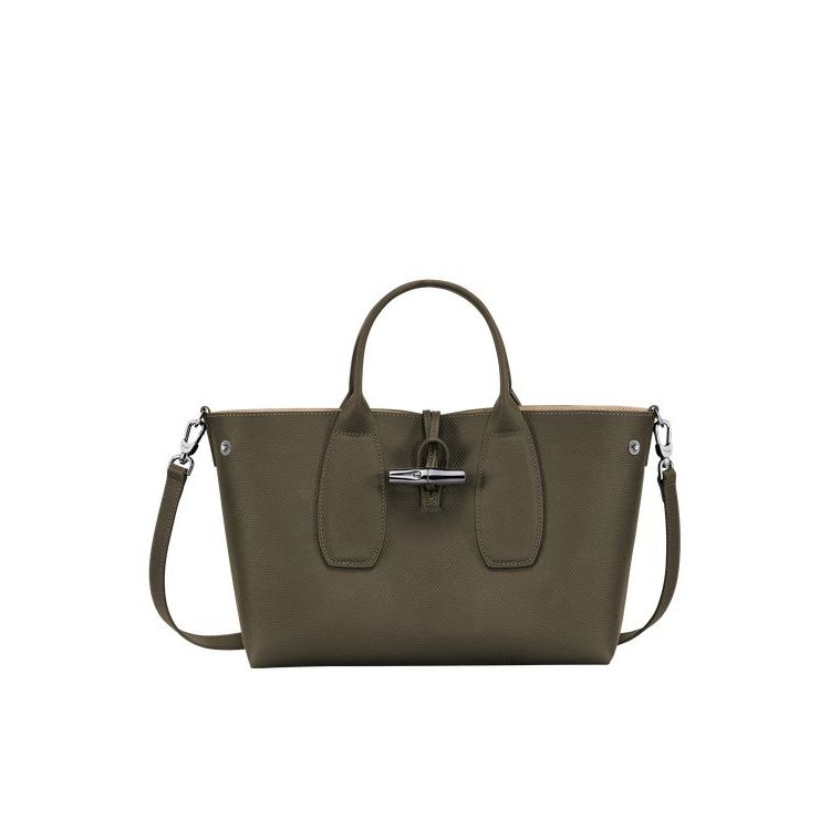 Longchamp M Bőr Kézitáska Khaki | 537086WSM