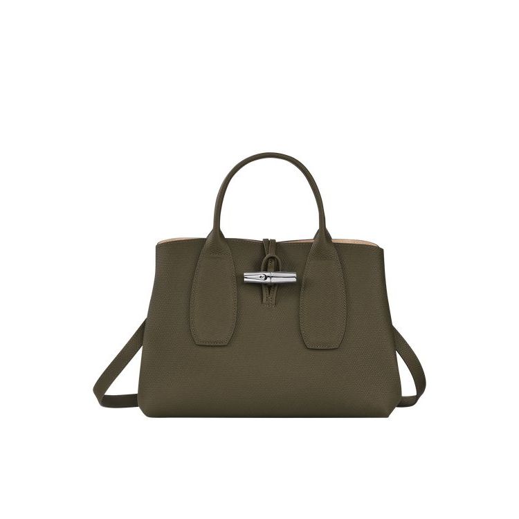 Longchamp M Bőr Kézitáska Khaki | 537086WSM