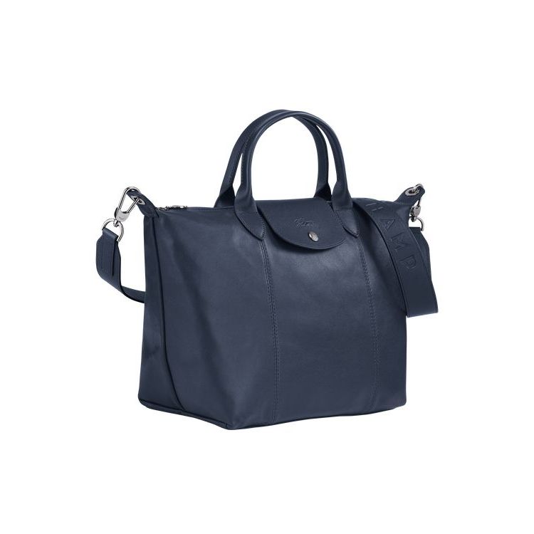 Longchamp M Bőr Kézitáska Sötétkék | 753862YJB