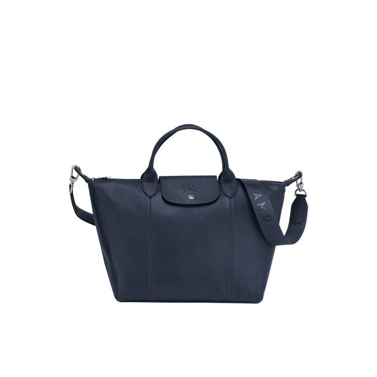 Longchamp M Bőr Kézitáska Sötétkék | 760398NOR