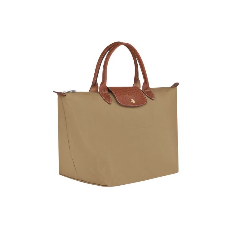 Longchamp M Desert Recycled canvas Kézitáska Khaki | 890215ACK