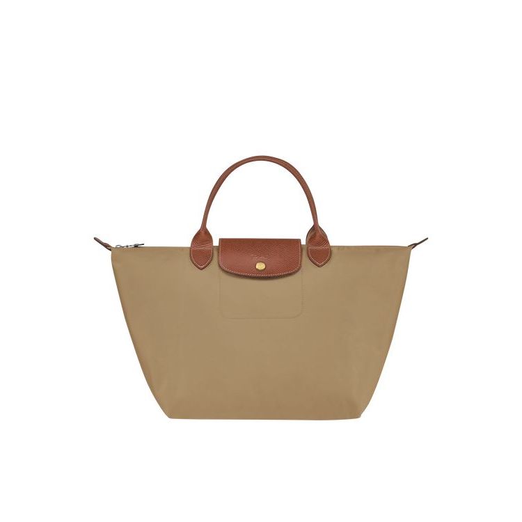 Longchamp M Desert Recycled canvas Kézitáska Khaki | 890215ACK