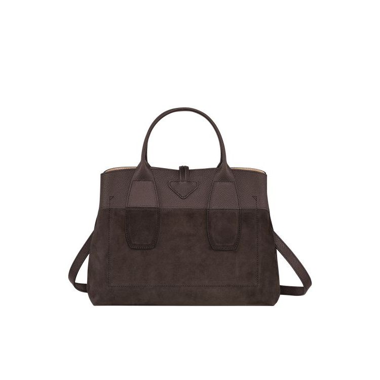 Longchamp M Ebony Bőr Kézitáska Kávé | 126405QWD