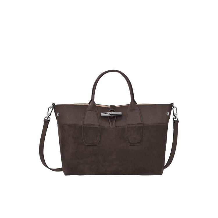 Longchamp M Ebony Bőr Kézitáska Kávé | 126405QWD