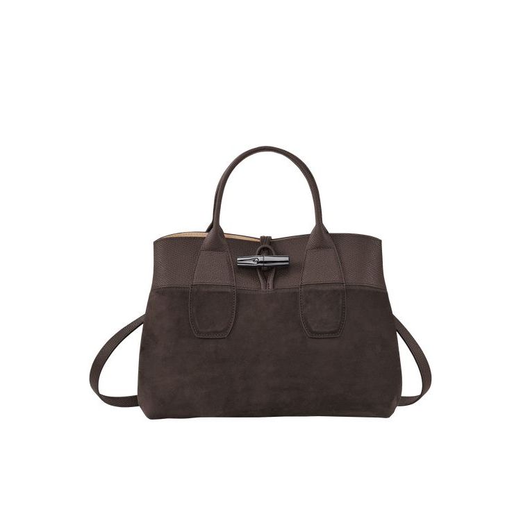 Longchamp M Ebony Bőr Kézitáska Kávé | 126405QWD