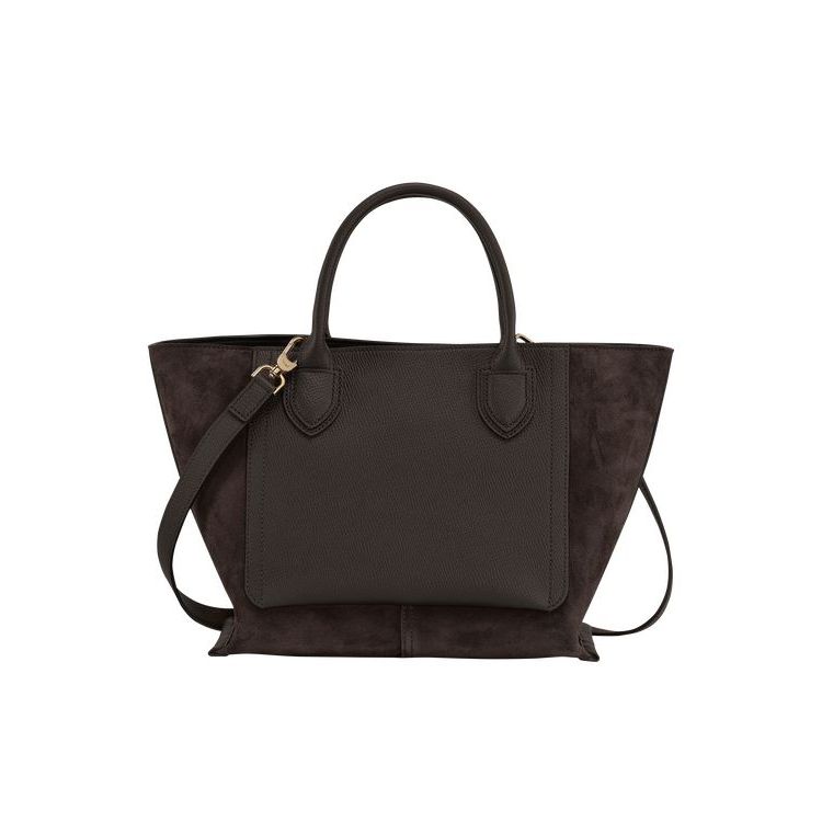 Longchamp M Ebony Bőr Kézitáska Kávé | 892074QCV