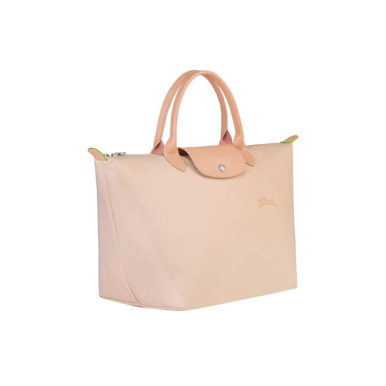 Longchamp M Flowers Recycled canvas Kézitáska Világos Rózsaszín | 369178HDE