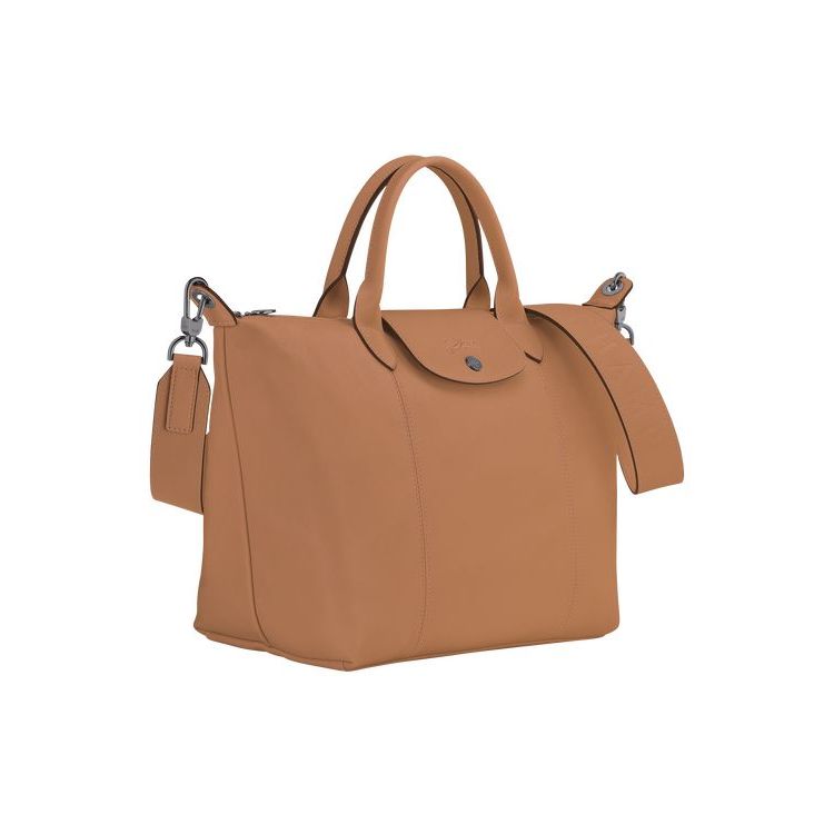 Longchamp M Hazelnut Bőr Kézitáska Bézs | 092476BHW