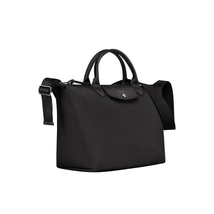 Longchamp M Recycled canvas Kézitáska Fekete | 157426QKJ