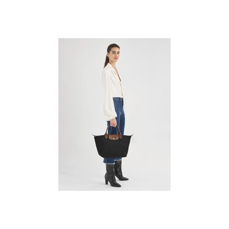 Longchamp M Recycled canvas Kézitáska Fekete | 547823ASH