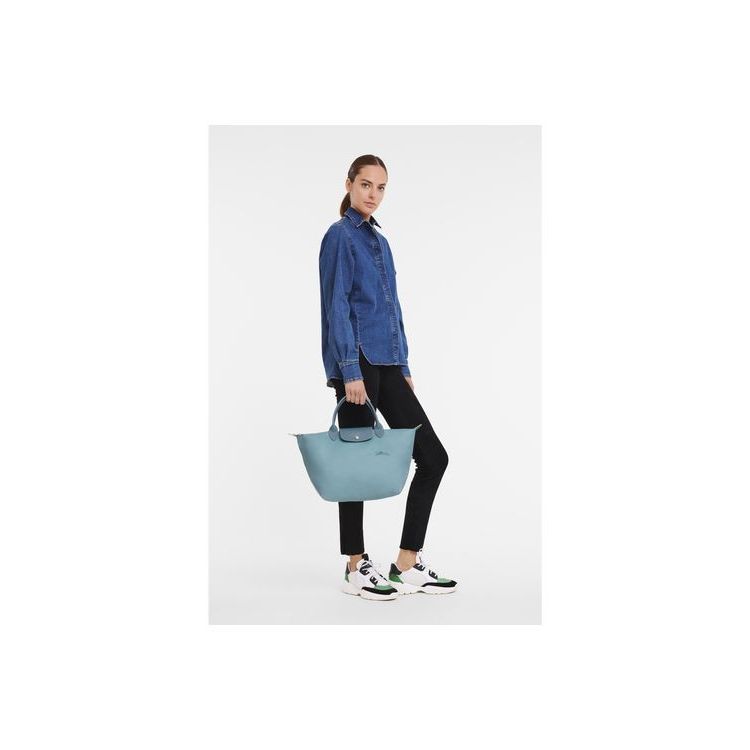 Longchamp M Thunderstorm Recycled canvas Kézitáska Kék | 457629BEG