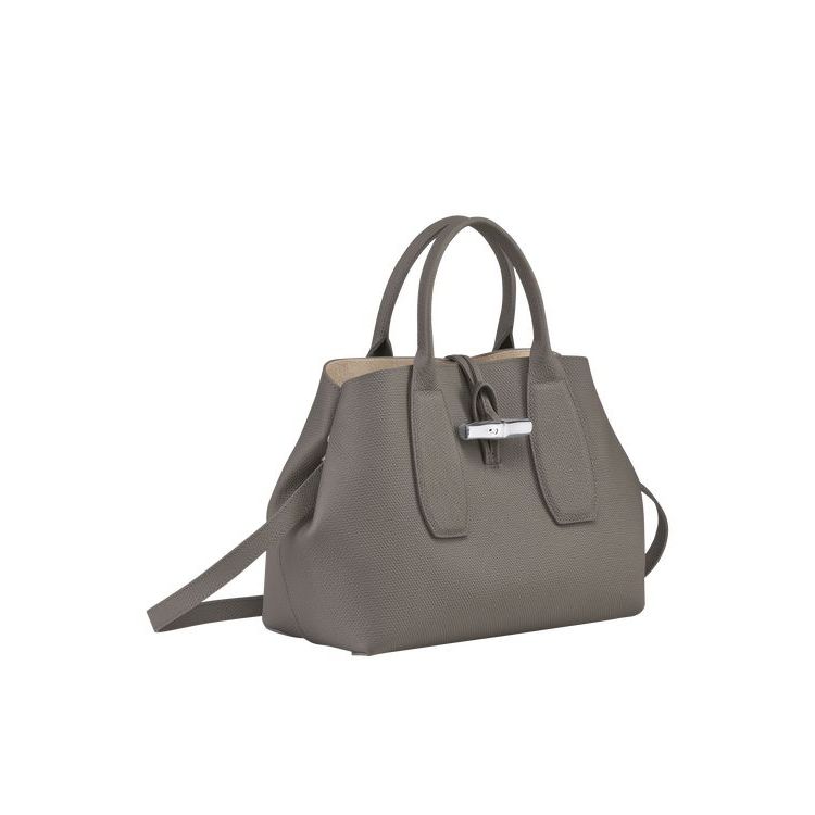 Longchamp M Turtledove Bőr Kézitáska Szürke | 205684MBA