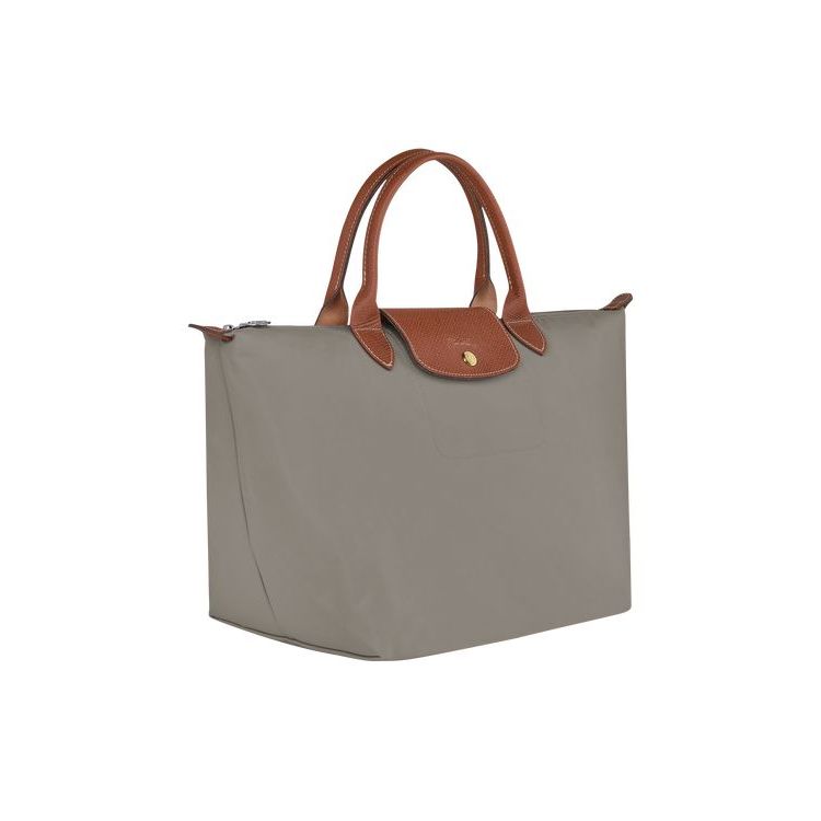 Longchamp M Turtledove Recycled canvas Kézitáska Szürke | 567413UNB