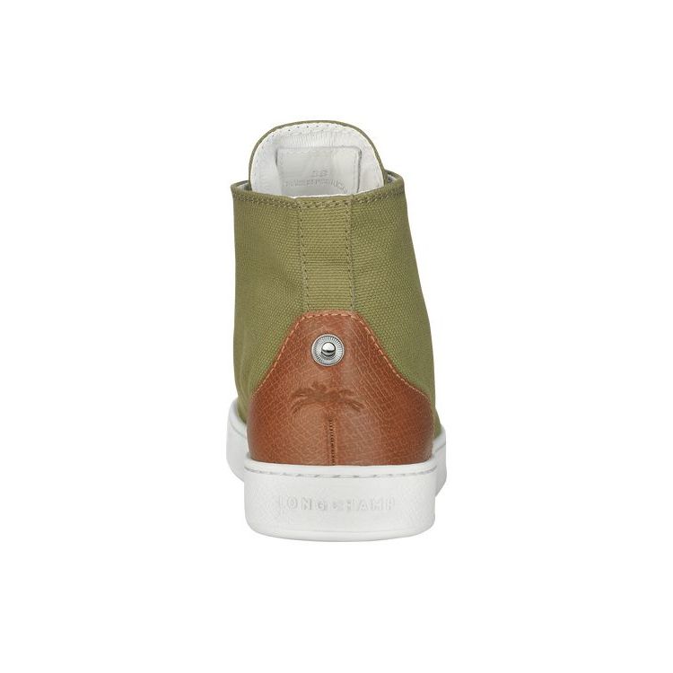 Longchamp Pamut Tornacipő Khaki | 075923DBH