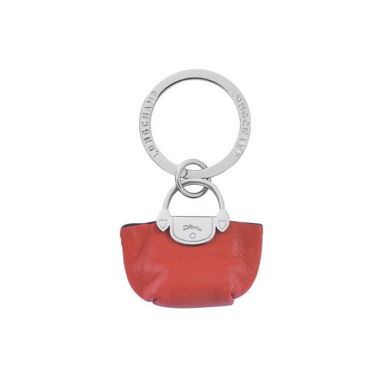 Longchamp Pliage Terracotta Bőr Kulcstartó Narancssárga | 514679IUE