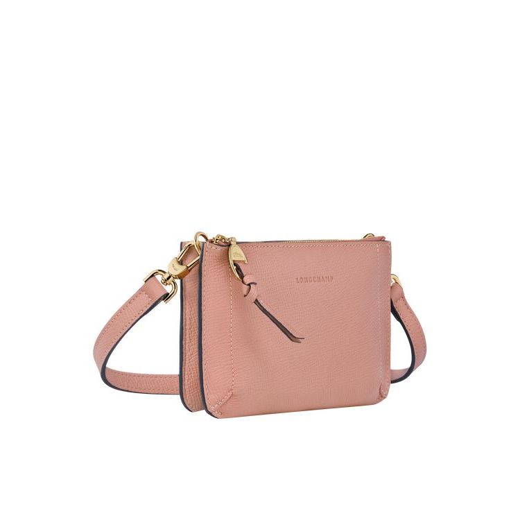 Longchamp Pouch Bőr Crossbody Táska Rózsaszín | 263974JUH