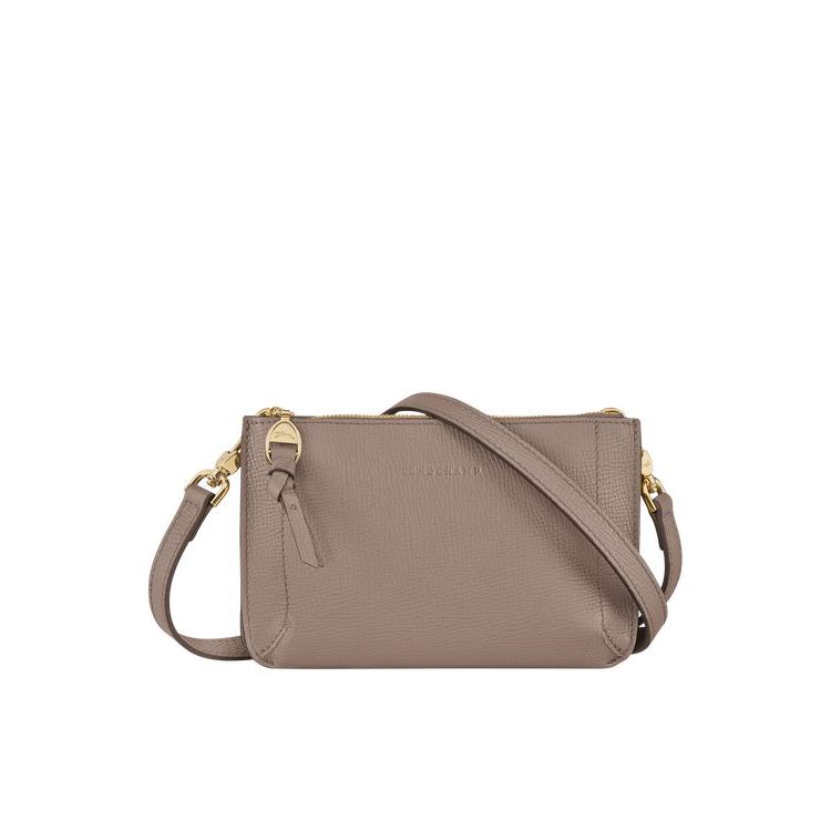 Longchamp Pouch Bőr Crossbody Táska Szürke Barna | 017536PQL