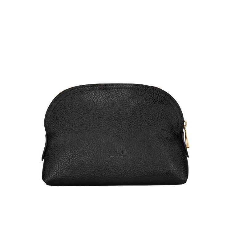 Longchamp Pouch Bőr Pouches Fekete | 289574EMU