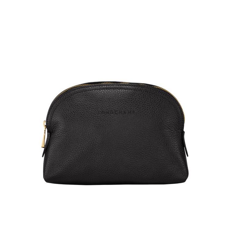 Longchamp Pouch Bőr Pouches Fekete | 289574EMU