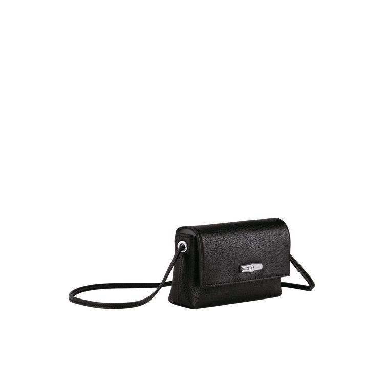 Longchamp Pouch Bőr Pouches Fekete | 615948SJG