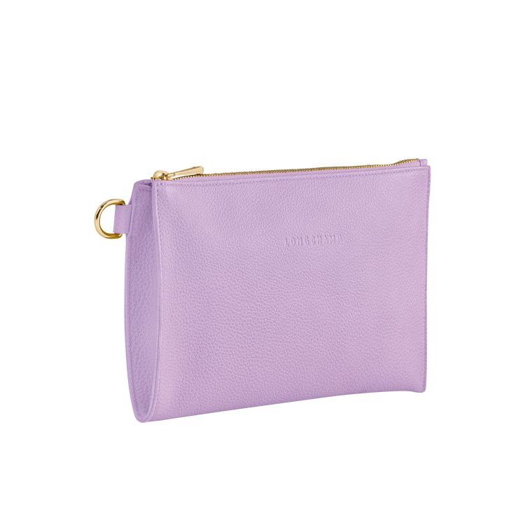 Longchamp Pouch Bőr Pouches Lila | 250463YLG