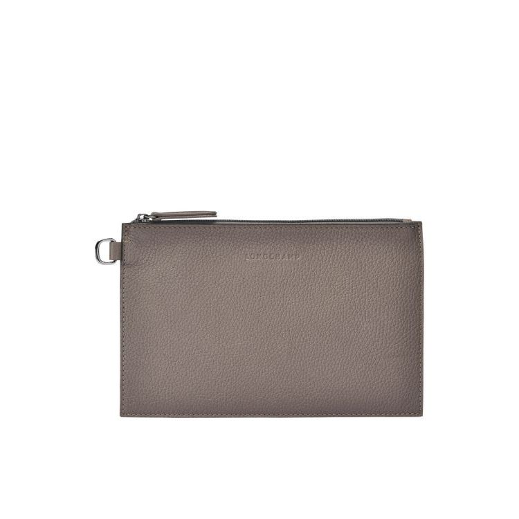 Longchamp Pouch Bőr Pouches Szürke | 056147KAX