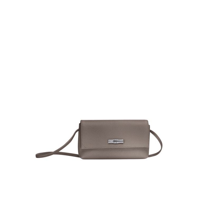 Longchamp Pouch Bőr Pouches Szürke | 098452TLI