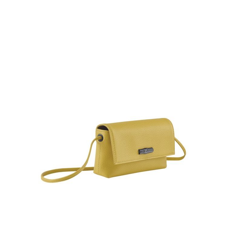 Longchamp Pouch Bőr Pouches Sárga | 786235JCZ