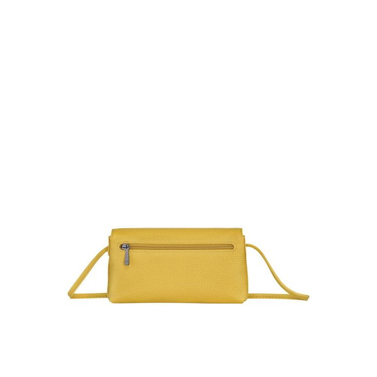 Longchamp Pouch Bőr Pouches Sárga | 786235JCZ