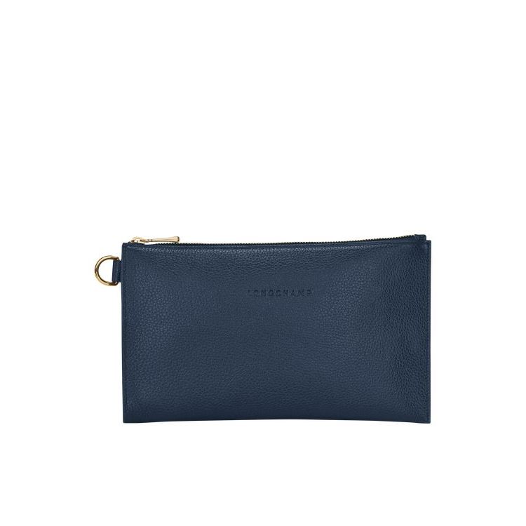 Longchamp Pouch Bőr Pouches Sötétkék | 069782GYO