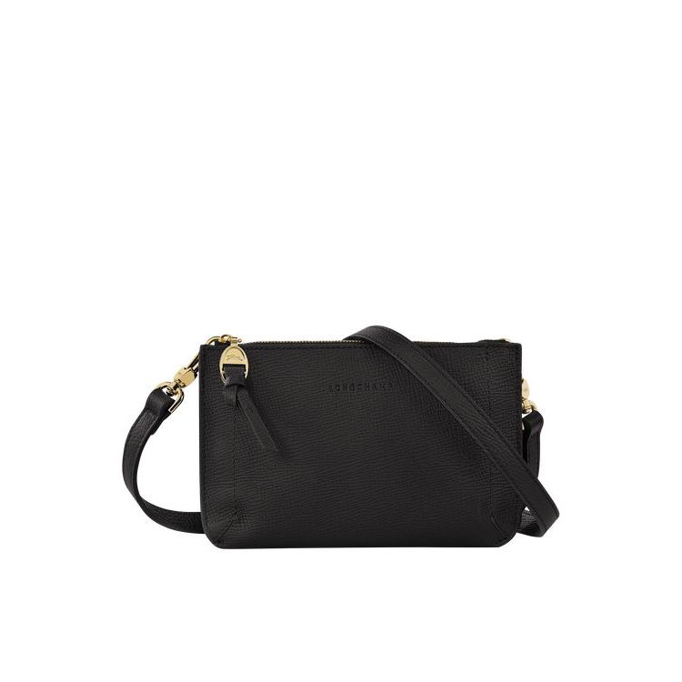 Longchamp Pouch Bőr Pénztárca Fekete | 753491OPK