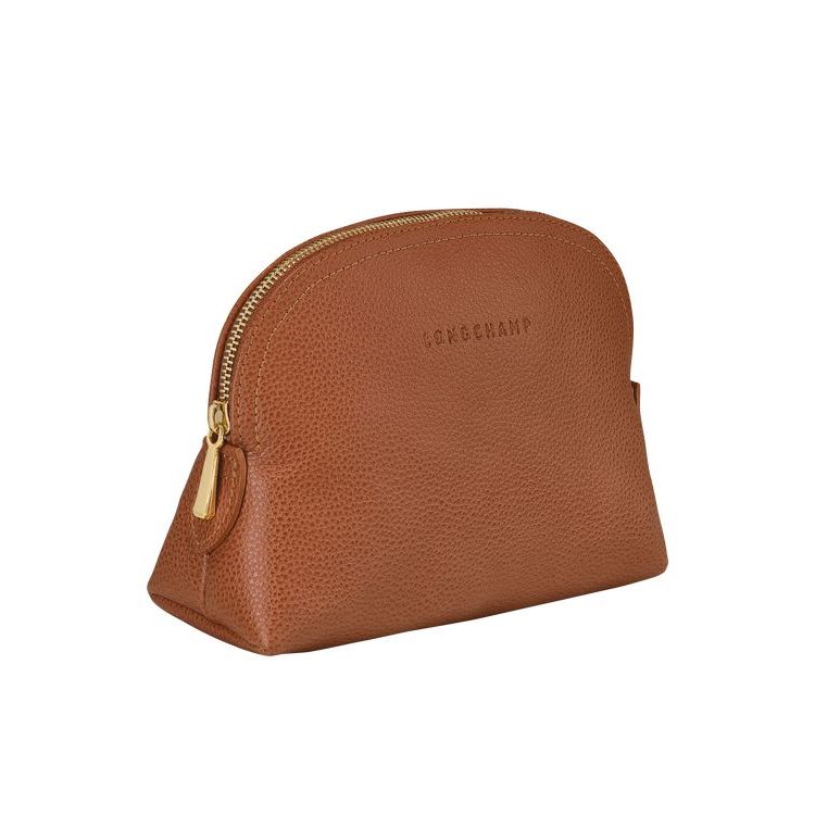 Longchamp Pouch Caramel Bőr Pouches Barna | 072351YQX