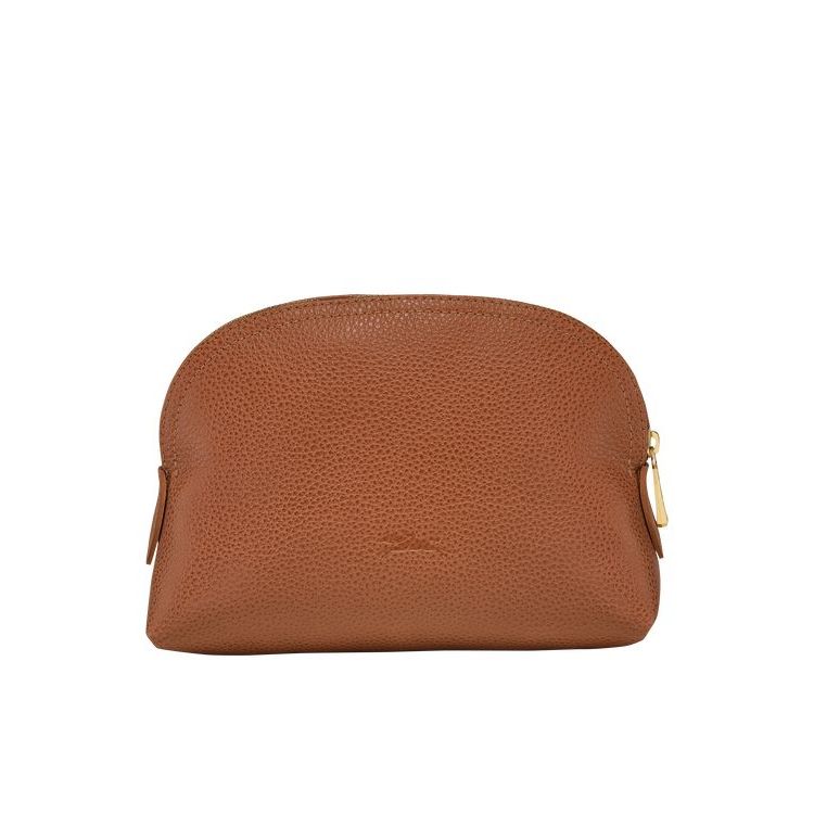 Longchamp Pouch Caramel Bőr Pouches Barna | 072351YQX