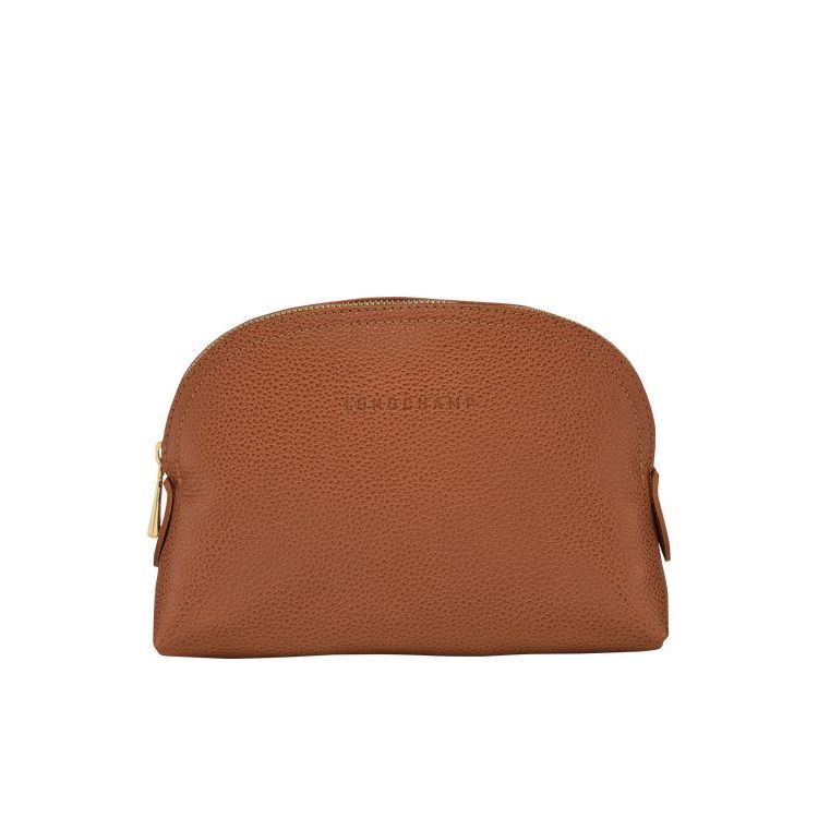 Longchamp Pouch Caramel Bőr Pouches Barna | 072351YQX