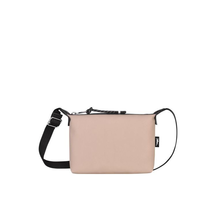 Longchamp Pouch Hawthorn Recycled canvas Válltáskák Rózsaszín | 954162ZLV