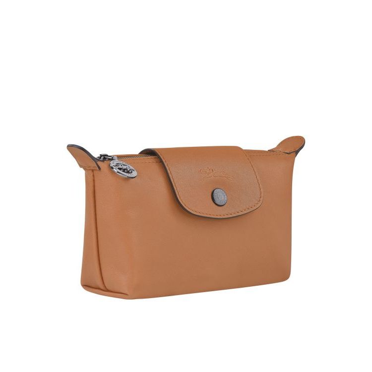 Longchamp Pouch Hazelnut Bőr Pouches Bézs | 162357LNE