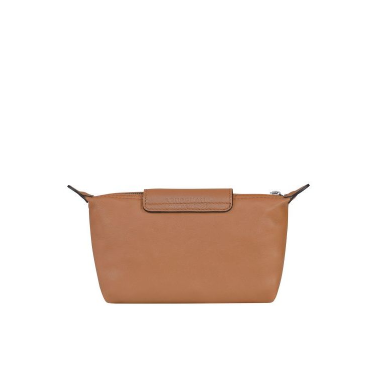 Longchamp Pouch Hazelnut Bőr Pouches Bézs | 162357LNE