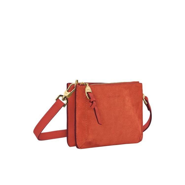 Longchamp Pouch Marmelade Bőr Cipzáras Pénztárca Narancssárga | 793086RBZ