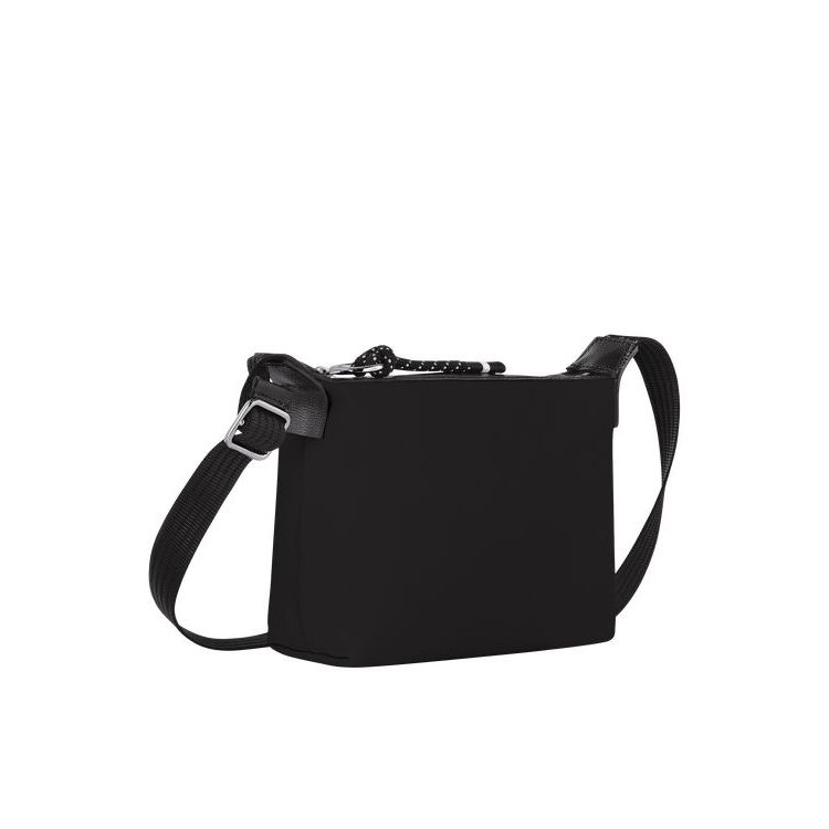 Longchamp Pouch Recycled canvas Mini Táska Fekete | 104672KLW