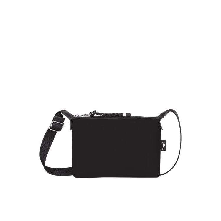 Longchamp Pouch Recycled canvas Mini Táska Fekete | 104672KLW