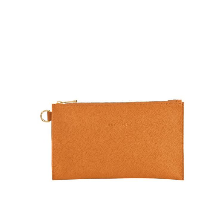 Longchamp Pouch Saffron Bőr Pouches Narancssárga | 150387UGK